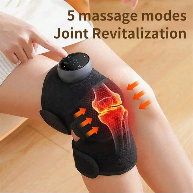 Heated knee massager with five massage modes