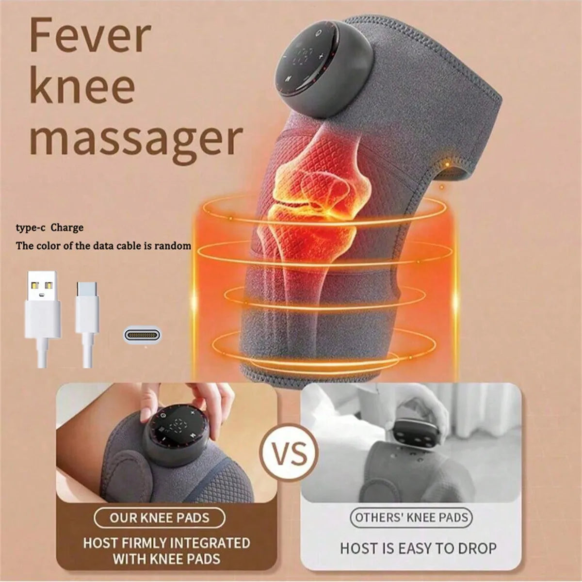 Knee massager in use